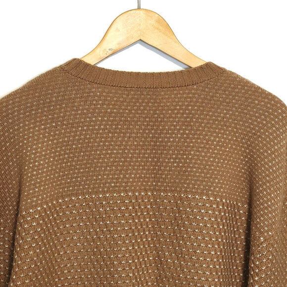 Summersalt Cashmere Wool Round Neck Balloon Sleeve Camel Tan Knit Sweater Size S - Picture 11 of 16